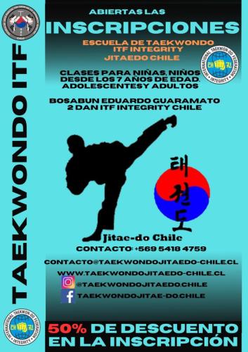 Flayer de clases de taekwondo